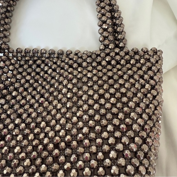 Metallic Crystal Beaded Top Handle Mini Bag | Excellent Condition - Picture 6 of 8